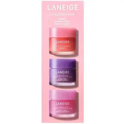兰芝(Laneige)唇部睡眠面膜三件套(莓果+小熊软糖+甜蜜糖果) 20g*3