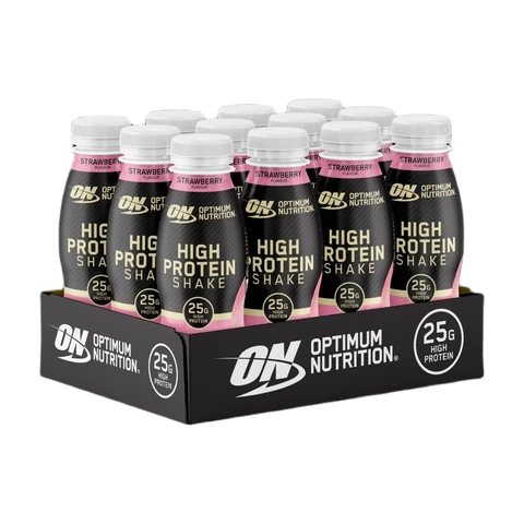 Optimum Nutrition Hoog proteïne eiwitshake aardbei 3960 ml (12 flessen)