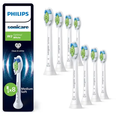 Philips HX6068/87 vervangende opzetborstels 8-pack Wit