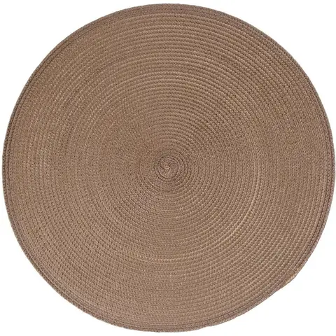 Secret de Gourmet Ronde gevlochten placemat - Taupe, 38 cm