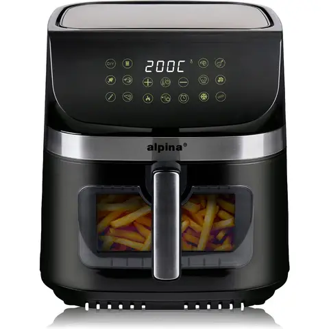 Alpina 9L 1800W Airfryer - Extra Grote Capaciteit - Digitale Timer en Temperatuurregeling - Snelle Luchtcirculatie