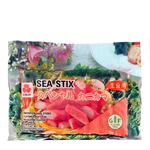 KIBUN Sea Stick - Imitation Crab Sticks (Textured White Fish with Crab Flavour) 145G