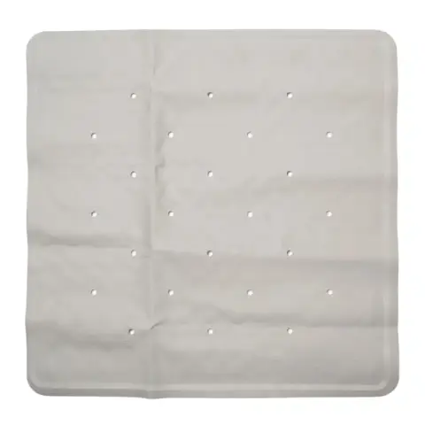 Croydex Bath Mat Rubagrip Square White 53x53cm