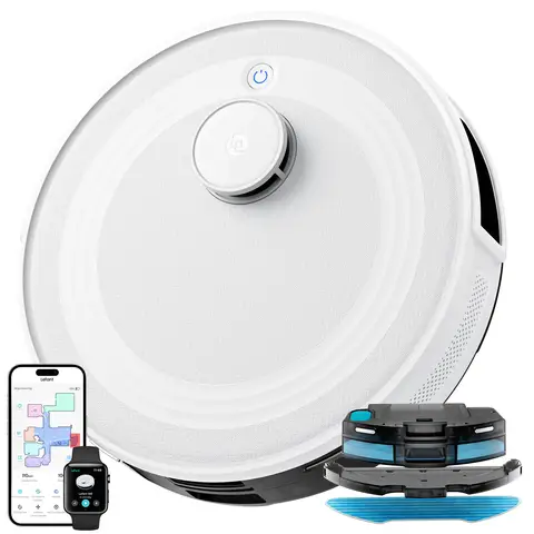Lefant M2 Robot Vacuum Cleaner with Mapping, 5500Pa Suction, Laser Navigation, PSD Avoidance Technology, 240 Minute Autonomy, APP Control/Alexa/WiFi