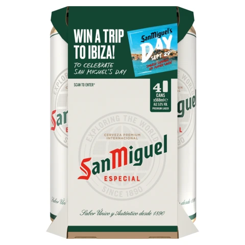 San Miguel 4 X 568Ml (Abv 5%)