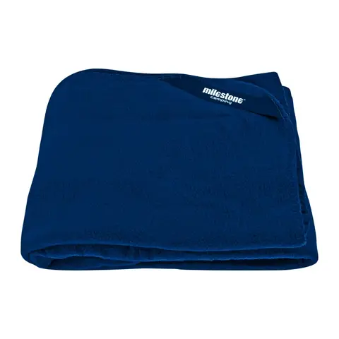 Milestone Camping Thermal Blanket Fleece 200GSM Blue 120x150cm