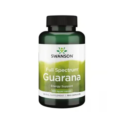 Swanson Guarana Energy 500mg Capsules - 100 Capsules