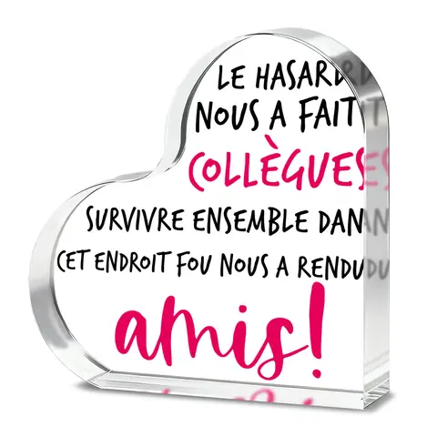 Alphynix Plaque en acrylique collègues - 10 x 10 cm