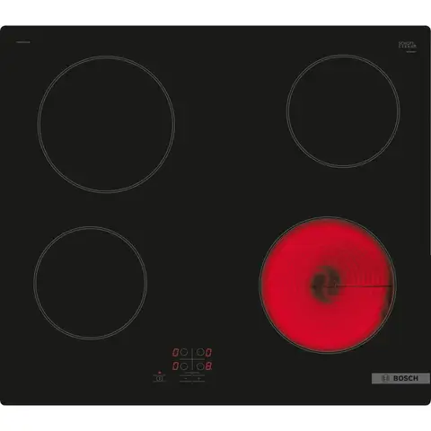 Bosch PKE61RAA8B Series 2 60cm Ceramic Hob - Black Glass