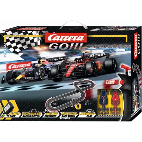 Carrera GO!!! Vliegende ronde racecircuit - Max Verstappen vs. Carlos Sainz, 4,3 m