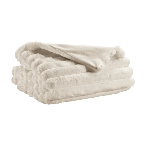 VIVARAISE Plaid Alice neige - 240 x 260 cm