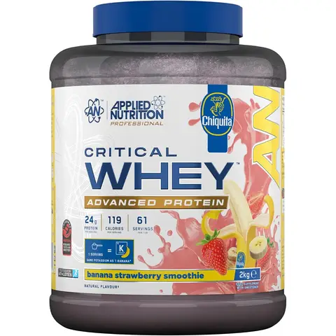 Applied Nutrition Critical Whey Protein Banana & Strawberry Protein Nutrition Powder Flavour - 2kg