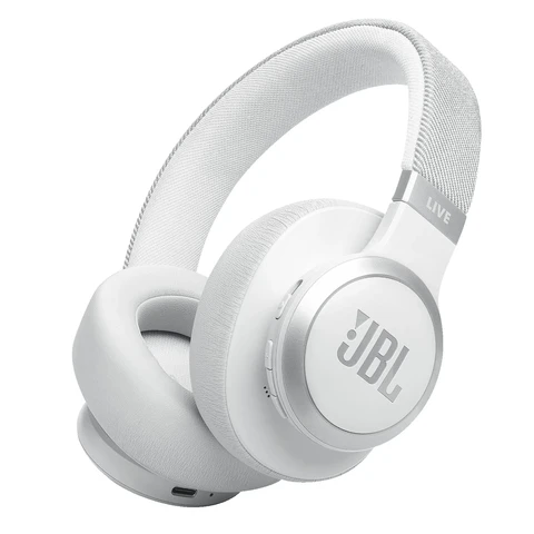 【5 € Rabatt mit Code: AUDIO618】JBL LIVE 770NC, kabellose Over-Ear-Kopfhörer mit Geräuschunterdrückung und Mikrofon, Weiß
