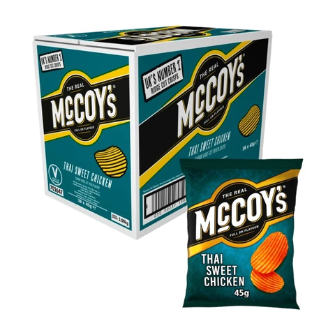 McCoy's Thai Sweet Chicken Crisps 33 x 45g