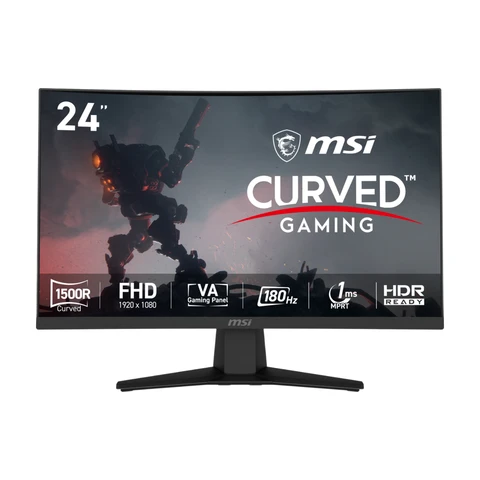 MSI MAG 244C 24 Inch FHD Curved Gaming Monitor - 1500R 1920 x 1080 VA Panel, 1ms, Adaptive Sync - DP 1.2a, HDMI 2.0b CEC