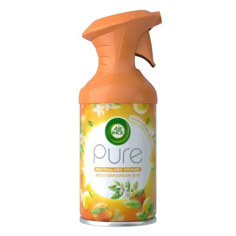 Air Wick Pure Aerosol Air Freshener Spray, Mediterranean Sun, 250ml