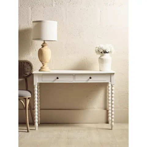 Interiors by Premier Desk Heritage 2 Drawers Ivory