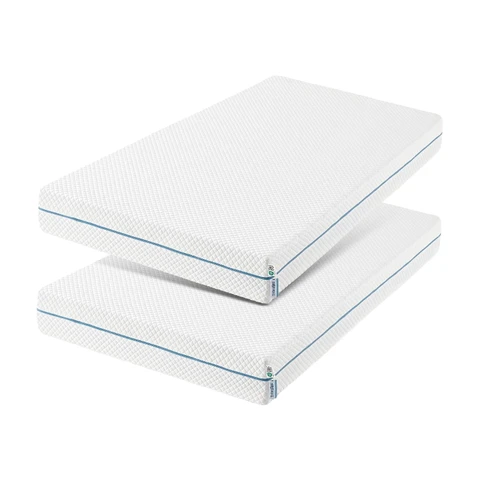 Tribesigns Set aus 2 Matratzen, Kaltschaummatratze, 90 x 200 cm, 7-Zonen H3 mittelfest mit atmungsaktivem, waschbarem Bezug, Höhe 20 cm, ergonomisches S-förmiges Keildesign für mehr Halt, rückenschonend