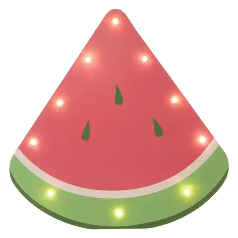 Premier Housewares Wassermelonen-Scheiben-LED-Lichtbox, freistehende dreieckige Ambilight-Displaylampe, bunter Polystyrol-Lichtbox