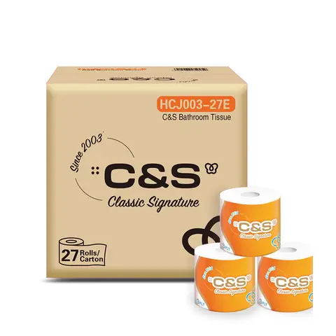C&S Jierou Toilettenpapierrolle, 3-lagig, 178 g, 27 Rollen