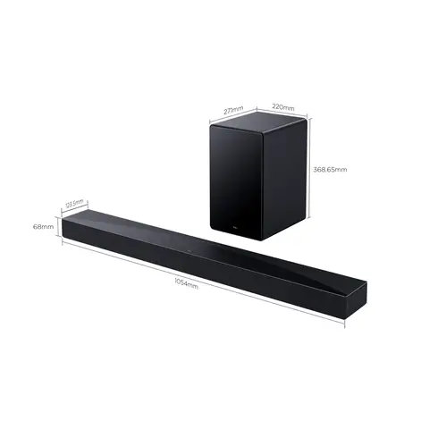 TCL Q65H Soundbar 5.1 Channel, 580W Home Cinema Speaker with Cinema Surround, Dolby Atmos, DTS:X, Sound Expansion, Bluetooth 5.3, HDMI eARC, USB, Optical, Wall Mountable Possible, One Remote Control