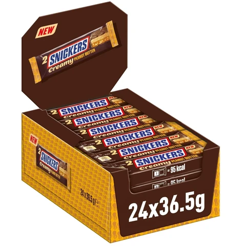 Snickers Creamy Peanut Butter Schokoriegel Großpackung 0,876kg (24  x 36.5g)