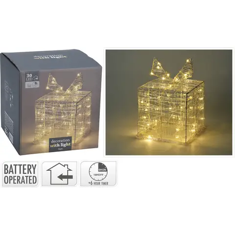 GIFT BOX ACRYLIC 15CM 30 LED