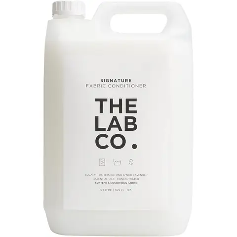 The Lab Co. Signature Laundry Fabric Conditioner 5 litre Plant based. Non-Toxic. Non-Bio. Softener fragranced with lavender and orange rind. For up to 320 washes
