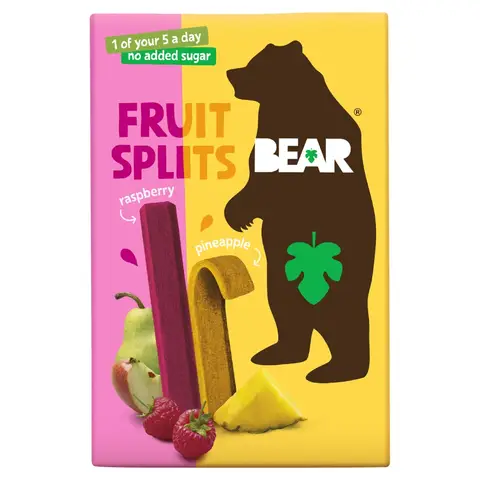 Bear Splits Raspberry & Pineapple 5 x 20g