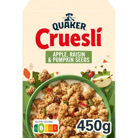 Quaker Cruesli Appel & Rozijn Ontbijtgranen 450 gr