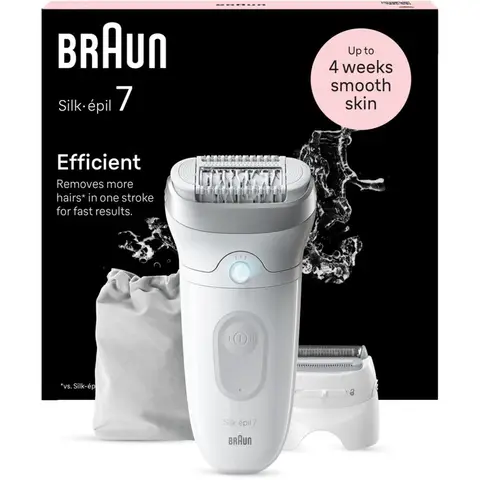Braun Silk-épil 7 7+4 Epilator voor Eenvoudige Ontharing voor Langdurig Gladde Huid 7-041