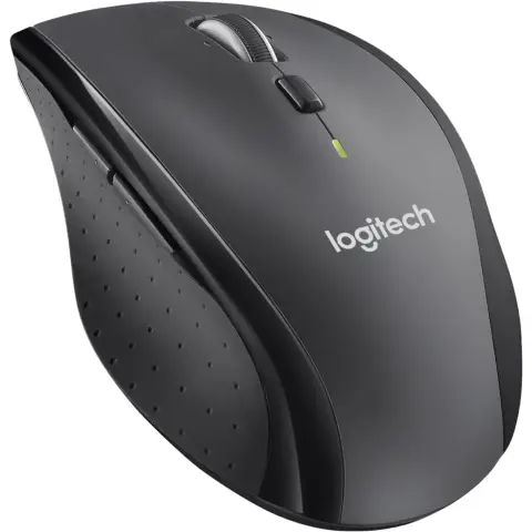 Logitech M705 Marathon Wireless-Maus, umweltfreundliche Verpackung, 2,4 GHz Verbindung über Unifying USB-Empfänger, 1000 DPI Laser-Sensor, 3-jährige Batterielebensdauer, 7 Tasten, PC / Mac - Grau