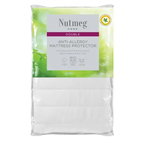 Nutmeg Home Mattress Protector Anti Allergy Double Size