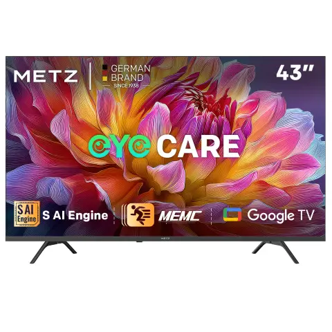 METZ UHD 43 Inch Smart TV, 43MUF7000Z, HDR10, Dolby Vision&Atmos, MEMC, Low Blue Light, Google TV, Googlecast,Tuner DVB-T/T2/C/S/S2