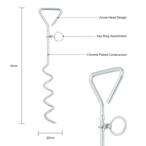 Milestone 16" Camping Tie Out Stake