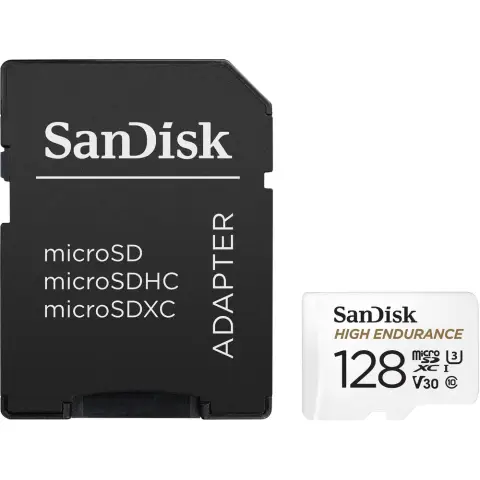 SanDisk High Endurance microSDXC 128GB + SD Adapter