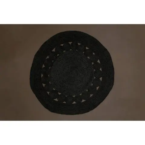 Bosie Rug Demir Jute Round Black D:152cm