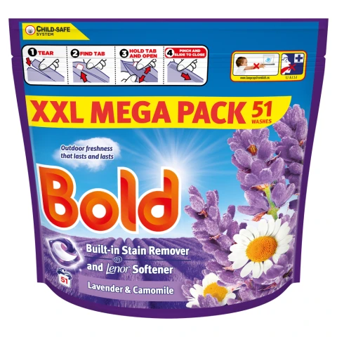 Bold PODS® Washing Liquid Capsules 51 Washes , Lavender & Camomile