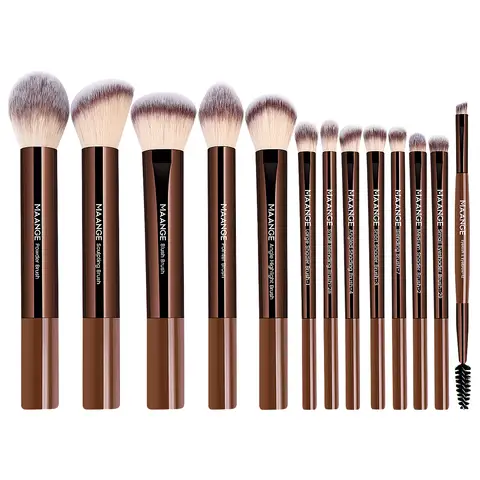 MAANGE 7/13/20pcs Aluminium Makeup Brush Set - Pro Grade with Cosmetic Bag 13pcs Makeup Brush Set