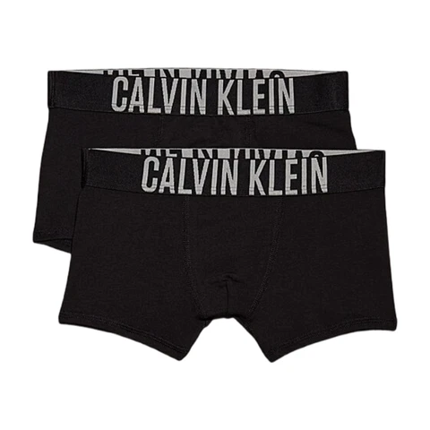 Calvin Klein 2 Pack Boys Trunks - Intense Power - Black 12-14