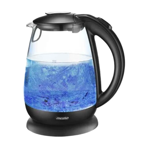 Mesko MS 1263 1,7L kabelloser Glas-Wasserkocher, 2200W Schnellkochfunktion mit LED-Beleuchtung & automatischer Abschaltung