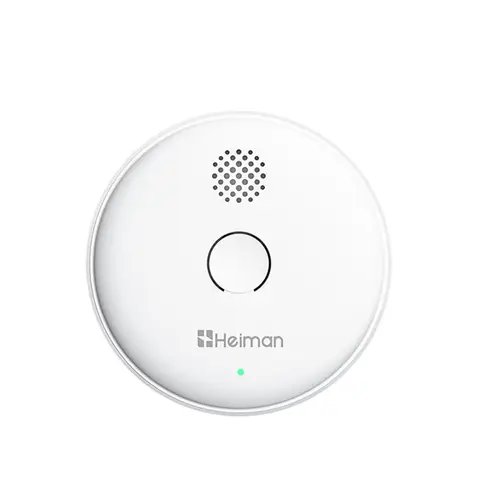 HEIMAN Smoke Detector, Radio Networkable, Wireless Smoke Detector Max. 40 Networkable Fire Alarms, 85 dB, 10 Year Battery, EN14604, with Mute Switch (Model 2SA-1 Piece)
