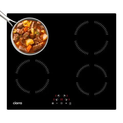Ciarra Built-In 60cm Induction Hob for Cabinet Integration – 4-Zone System with Modular Power Control