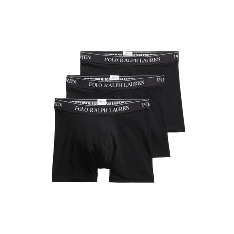 Ralph Lauren Stretch Cotton Boxer Brief 3-Pack - Polo Black