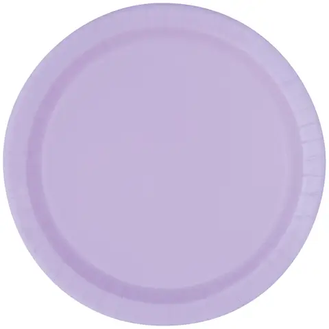 Unique Party Paper Plates, Lavender, 17cm, 8 Pack