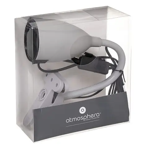 Sily Klemmlampe 43 cm hoch, graues Silikon