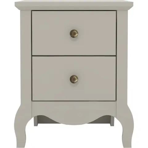 Galano Stella 2 Drawer Bedside Table – Modern Storage Cabinet for Bedroom, Living Room, Hallway or Entryway – Grey