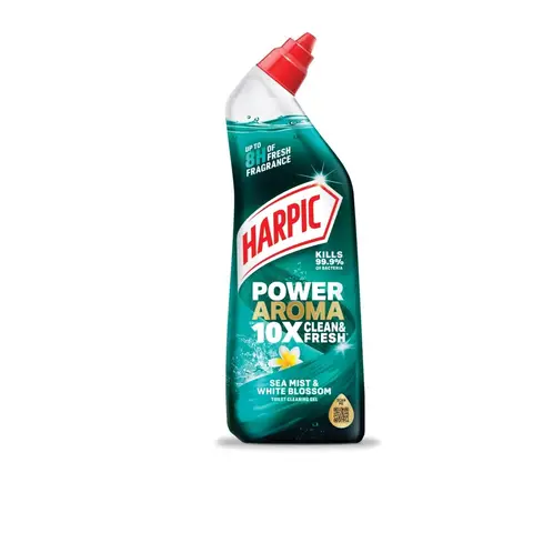 Harpic Power Aroma, Toilet Cleaner Gel, Sea Mist & White Blossom, 750ml