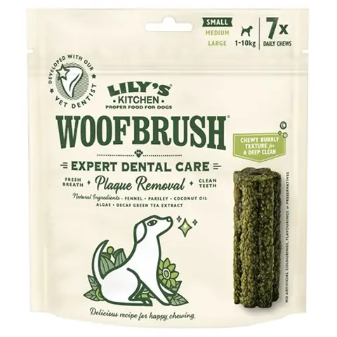 Lily’s Kitchen Woofbrush Dental Zahnkauartikel für Hunde S (bis 10 kg) 7 x 22 g
