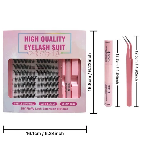 MeoMagic 10rows-120pcs Classic Eyelash Extensions(Requires Glue)-WM26